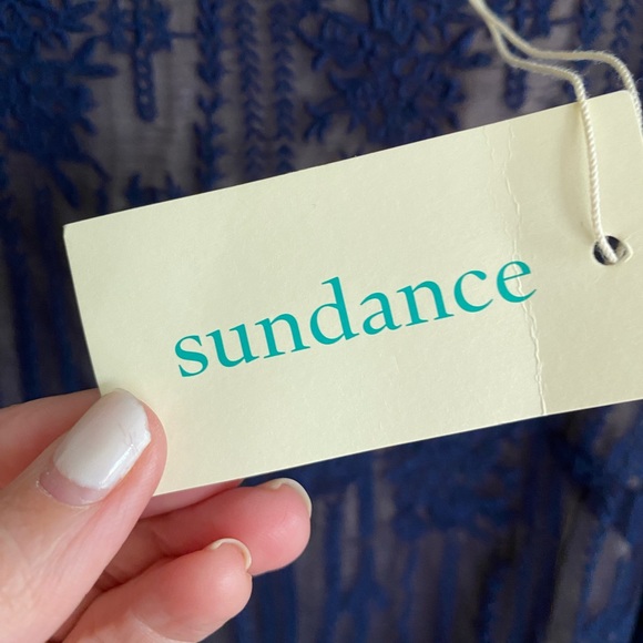 NWT Sundance Emma Graceful Sheath Dress Sapphire Blue-Size XS - Picture 9 of 10